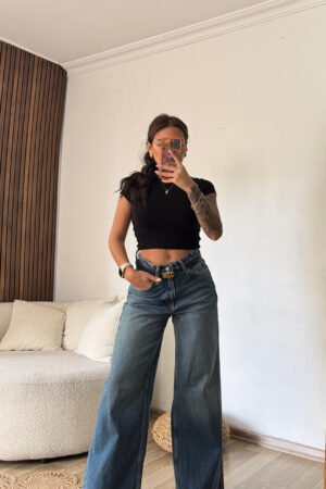 Yüksek Bel Palazzo Jean