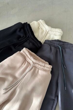 İçi Şardonlu Paçası Lastikli Jogger Eşofman Altı