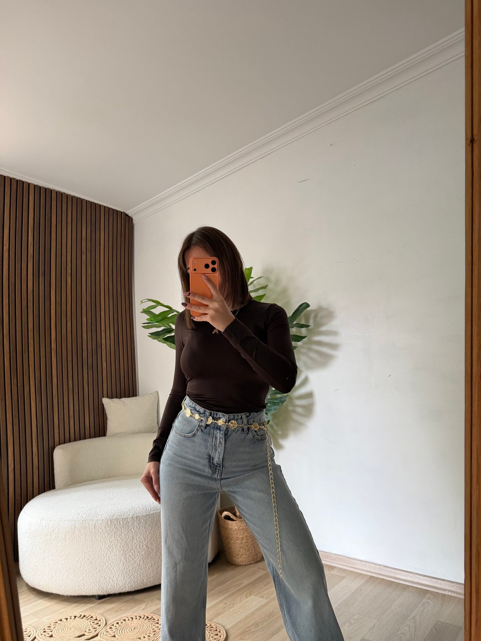 Yüksek Bel Açık Mavi Palazzo Jean