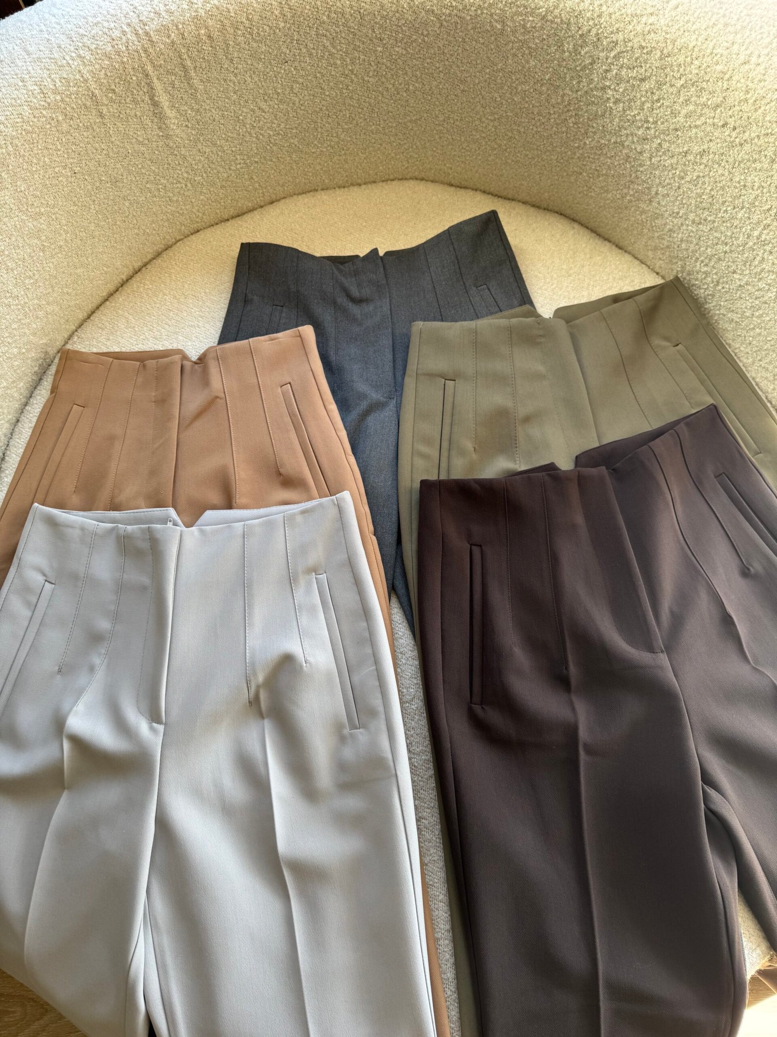 Yüksek Bel Pensli Havuç Kesim Kumaş Pantolon - Görsel 7