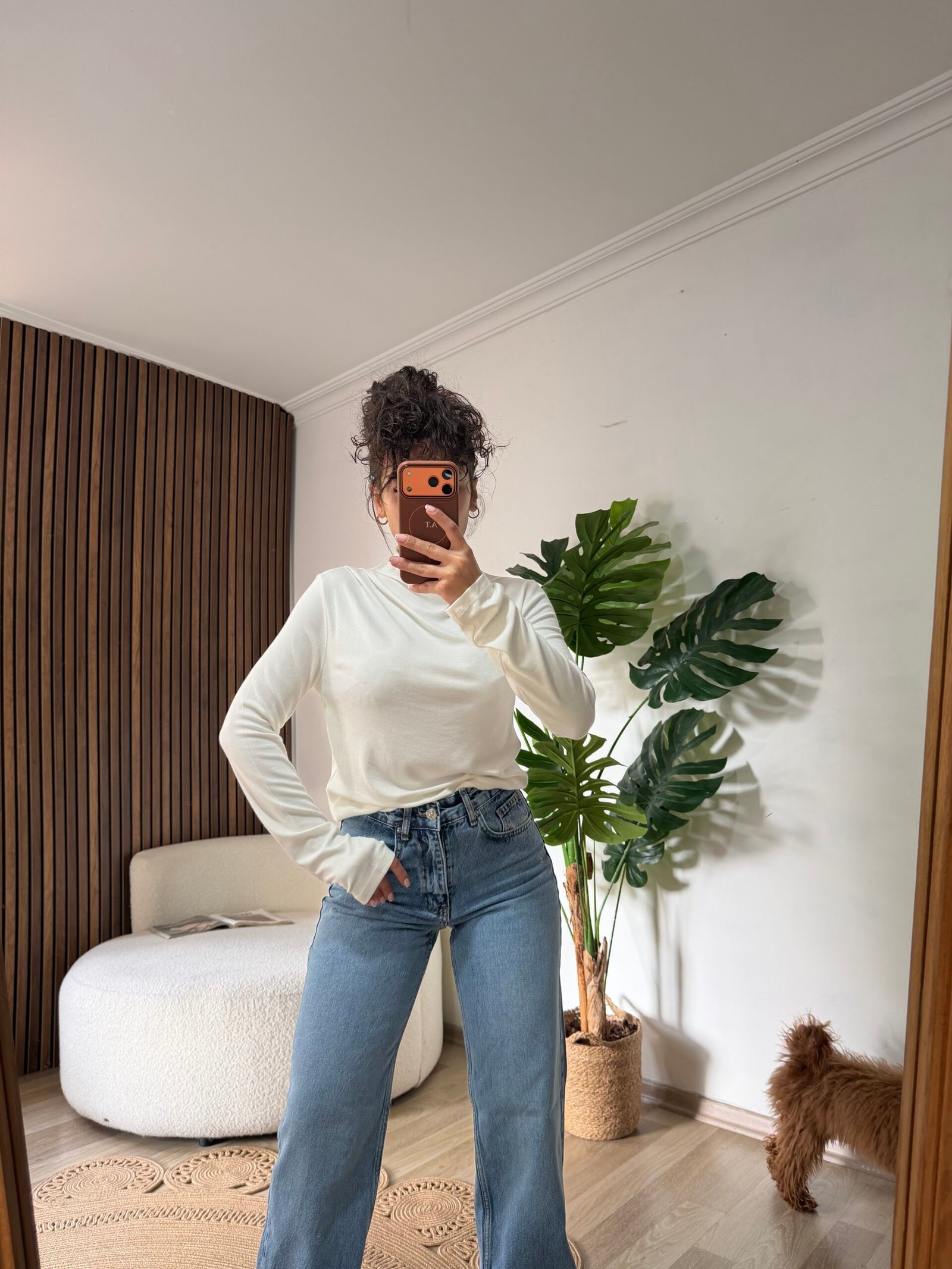 Tam Balıkçı Yaka Parmak Geçirmeli Body - Görsel 2