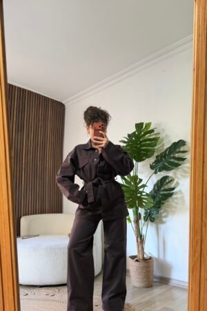 Kuşaklı İkili Denim Takım (renk seçeneği)