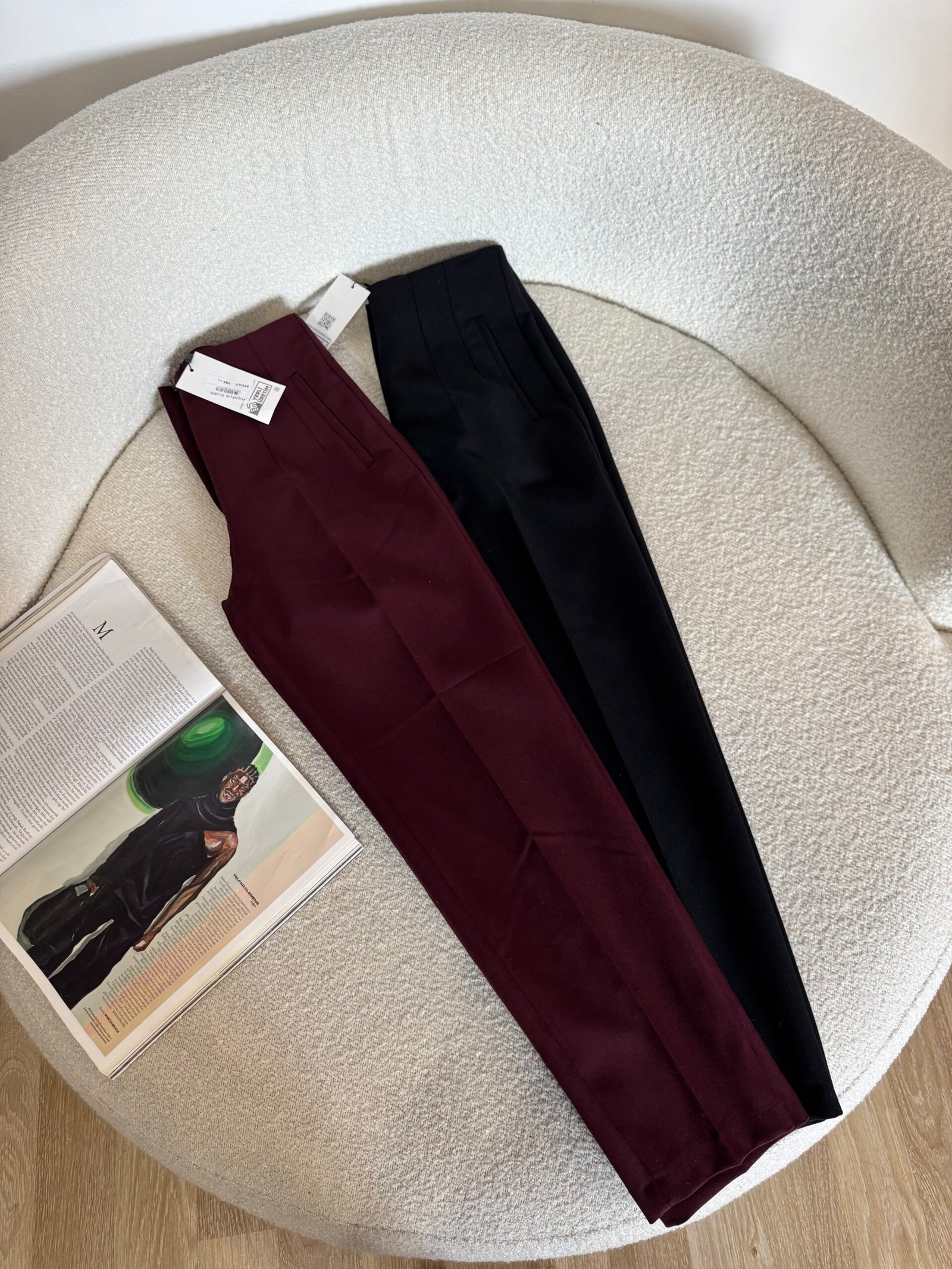 Yüksek Bel Pensli Havuç Kesim Kumaş Pantolon - Görsel 4