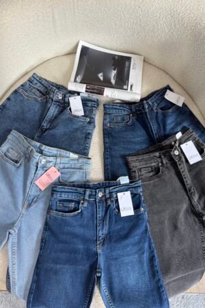 Yüksek Bel Toparlayıcı Fit Kesim Jean - Renk Seçeneği