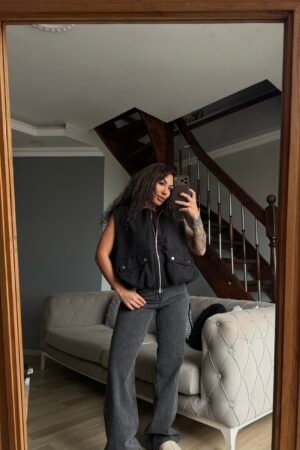 Yüksek Bel Rahat Kesim Palazzo Jean