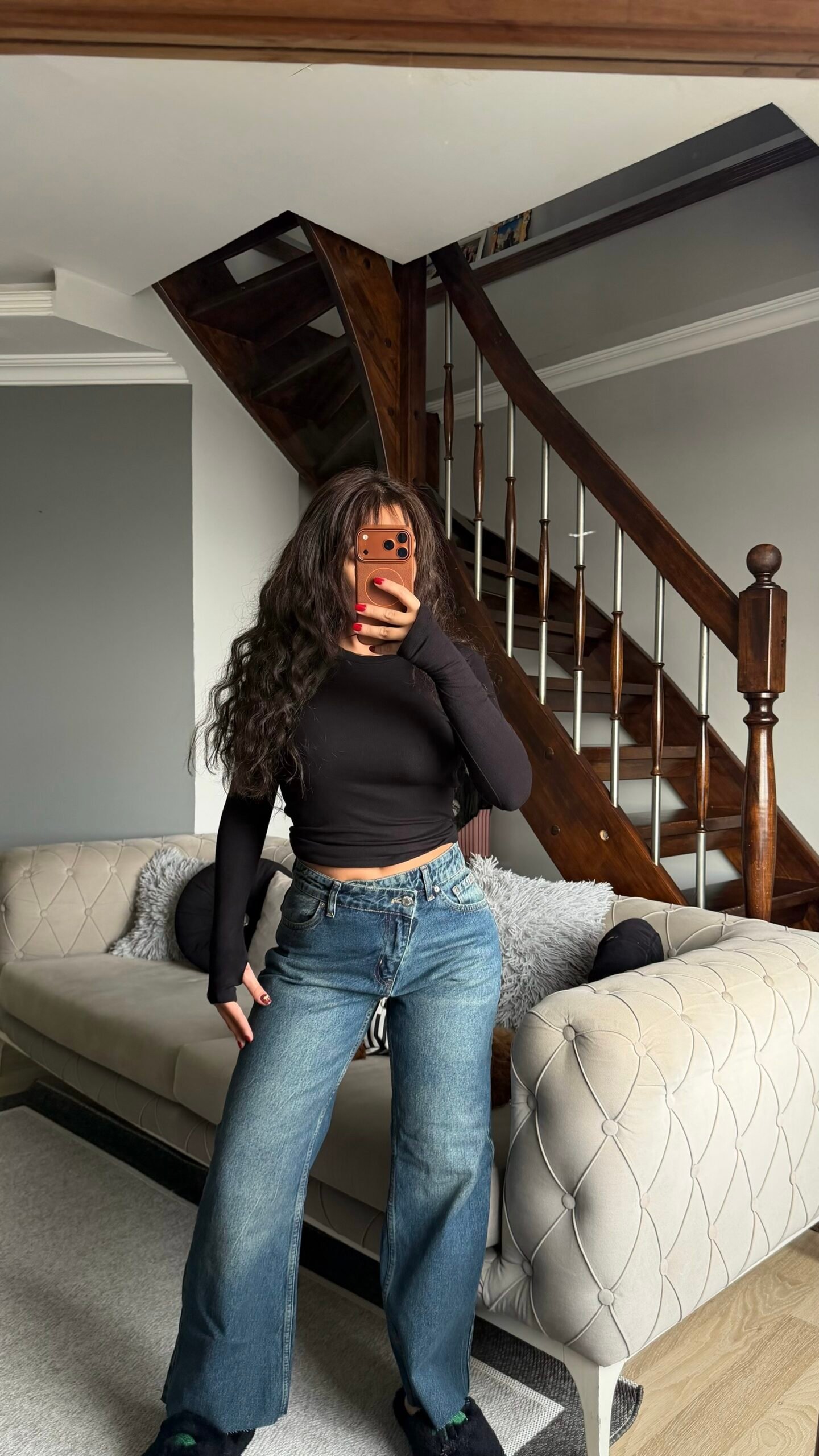 Parmak Geçirmeli Fitilli Uzun Kollu Basic Body - Beyaz - Görsel 2