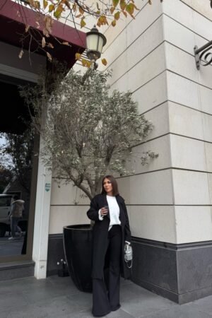 Klasik Uzun Kaşe Kaban - Siyah