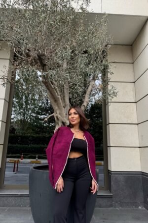 İnci Detaylı Şık Triko Ceket Hırka