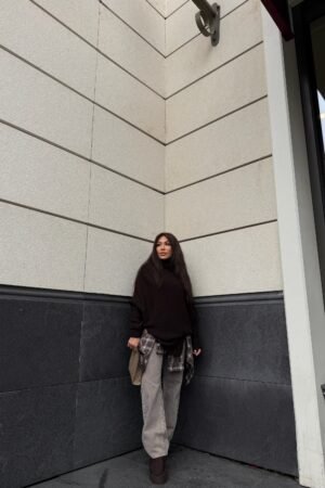 Asimetrik Balıkçı Yaka Triko