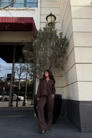 Oversize fermuarlı takım