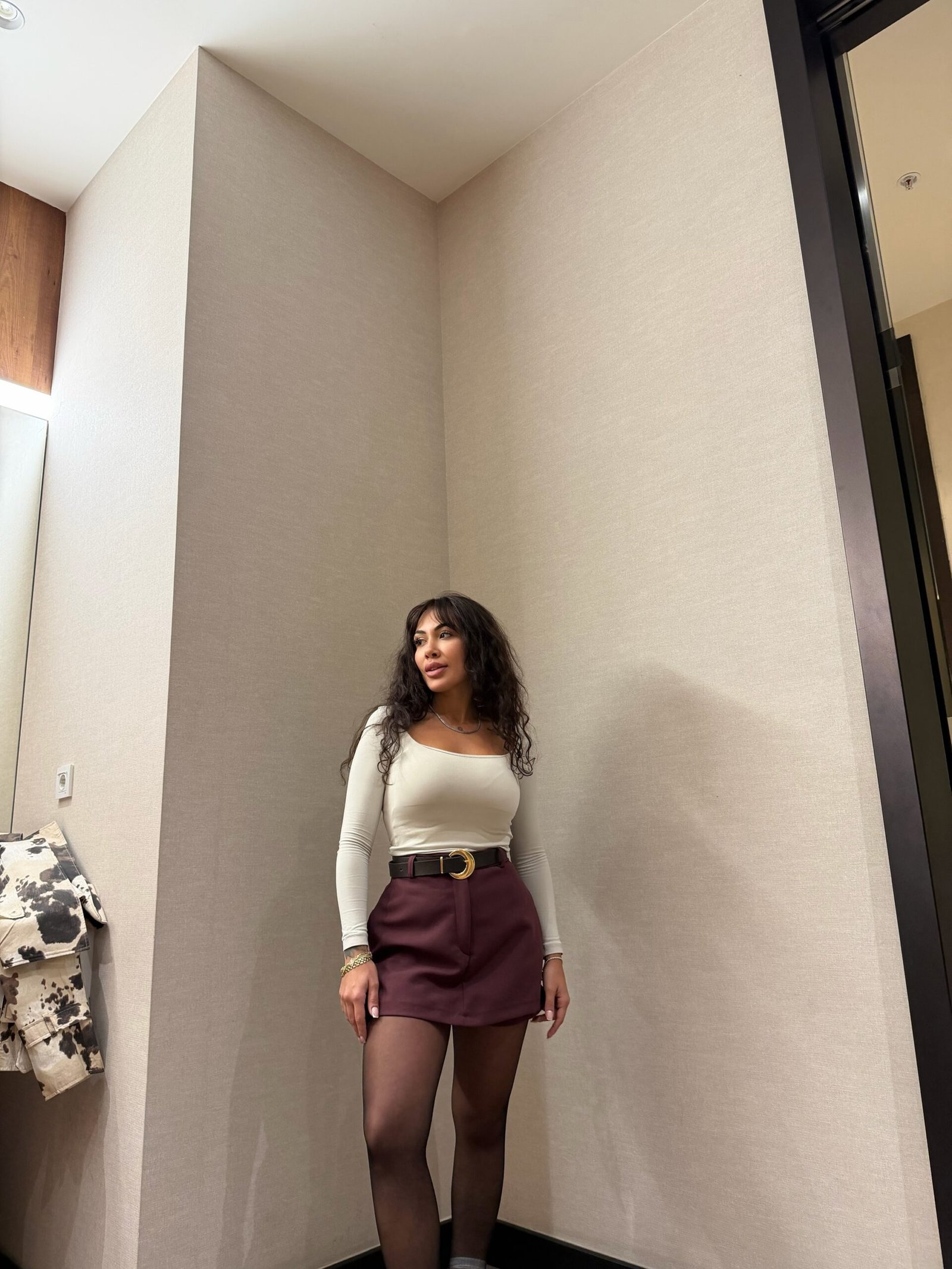 Kumaş kemerli şort etek