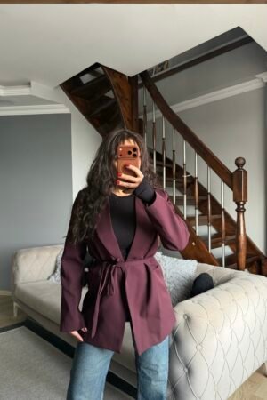 Bağcıklı Blazer Ceket