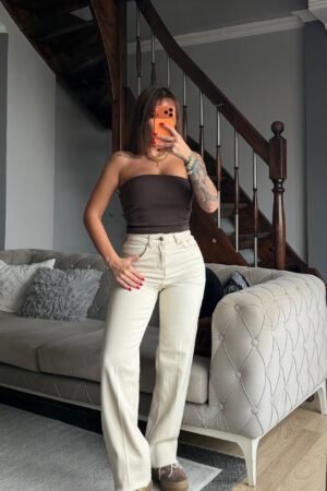 Yüksek bel ispanyol Jean