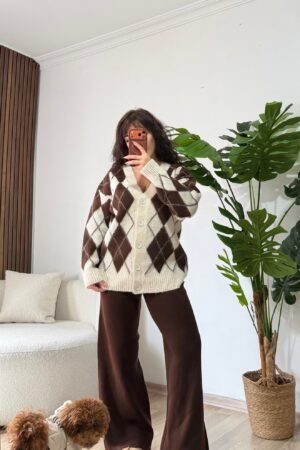 Baklava Desen Triko 🧶 Hırka