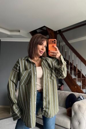 Çizgili Uzun Kol Gömlek