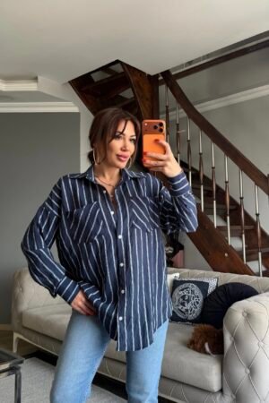 Çizgili Uzun Kol Gömlek