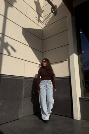 Yüksek Bel Taşlı Palazzo Jean