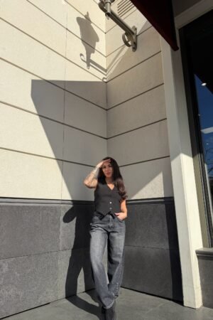 Düğmeli Kumaş Yelek