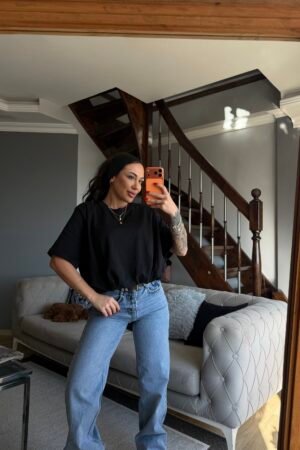 Crop astarlı tişört