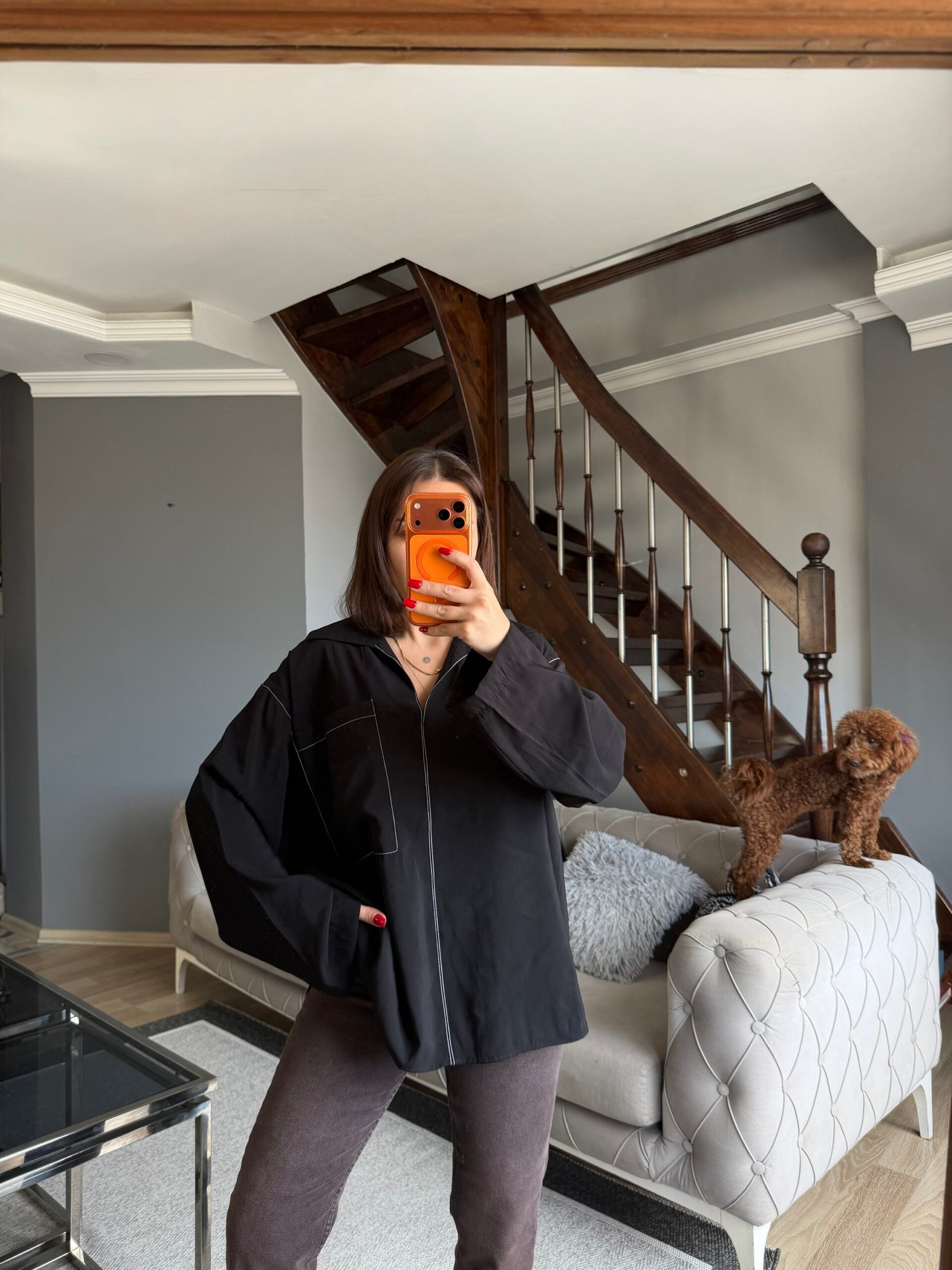 Modal Kumaş Dikişli Gömlek - Görsel 4