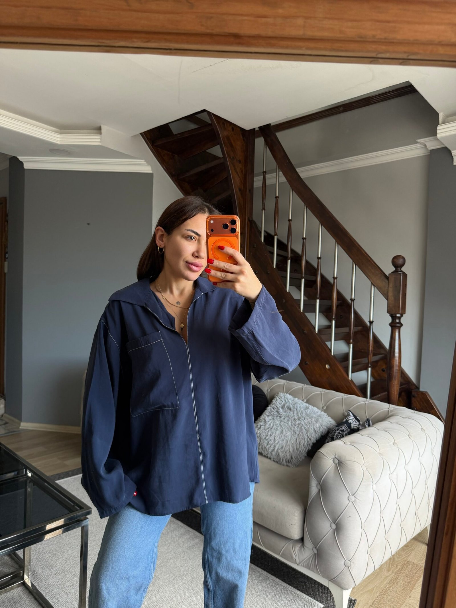 Modal Kumaş Dikişli Gömlek