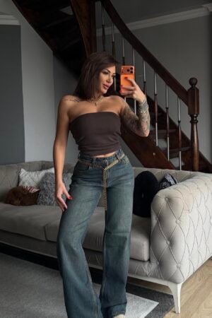 Orta Bel Eskitme Pallazo Jean