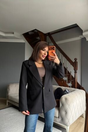 Düğmeli Blazer Ceket