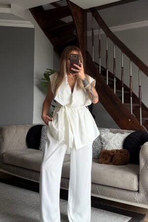 Yelekli Bol Paça Takım