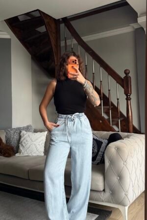 Lastikli Yumuşak Jean