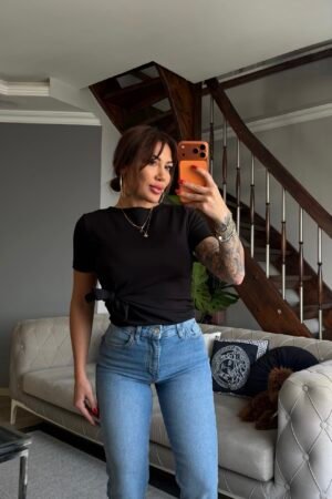 Bağcıklı Crop  Tişört