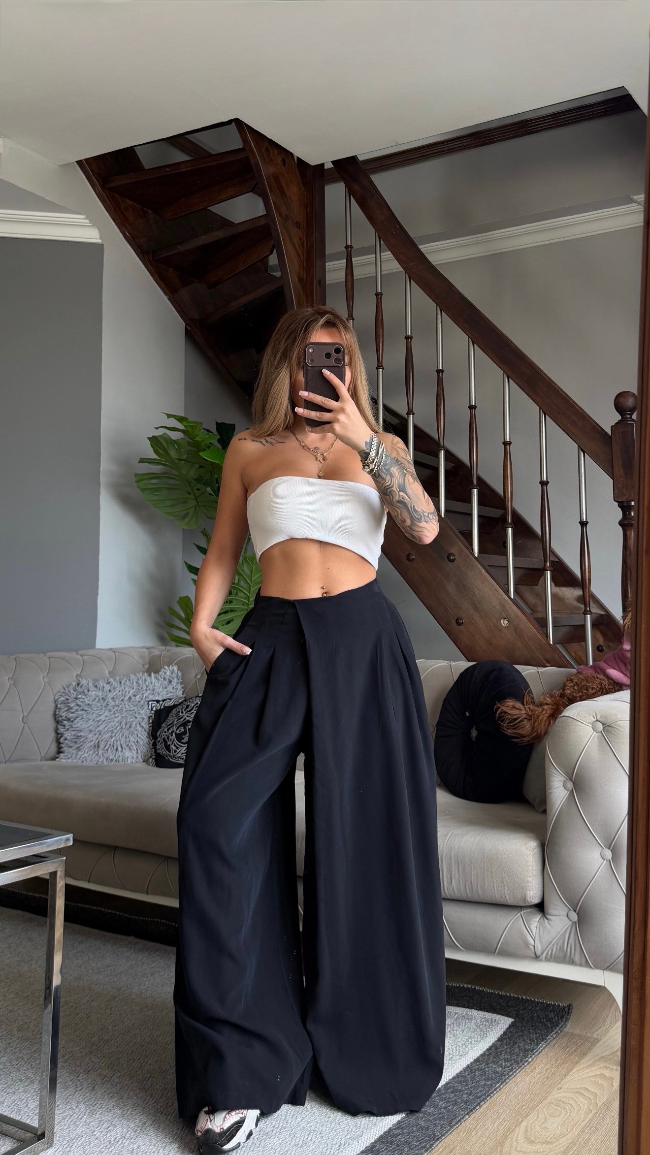 Etekli Şalvar Pantolon - Görsel 2