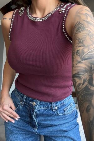 Taş İşlemeli Fitilli Body