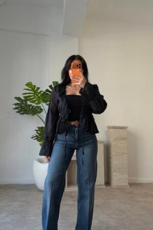 Kemerli Wide-leg Jean