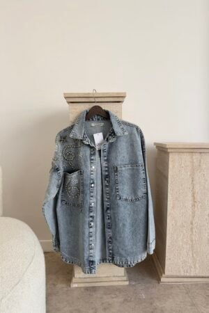 Taşlı Denim Ceket