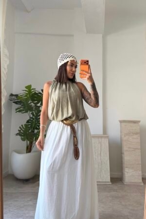 Lastikli Cepli Oversize Etek