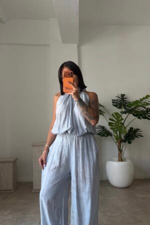 Halter Yaka Boncuklu Takım