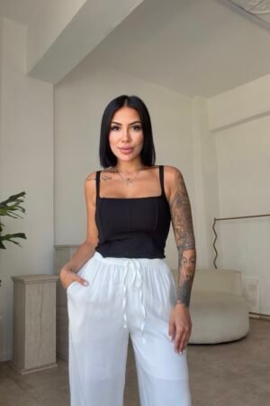 Astarlı Lastikli Modal Pantolon