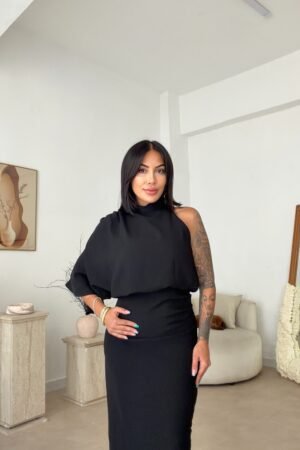 Tek Omuz Kalem Elbise