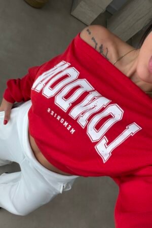 London Düşük Omuz Sweat