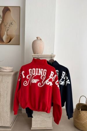 Baskılı Fermuarlı Sweat